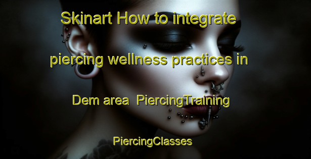 Skinart How to integrate piercing wellness practices in Dem area | PiercingTraining | PiercingClasses | SkinartTraining-Netherlands